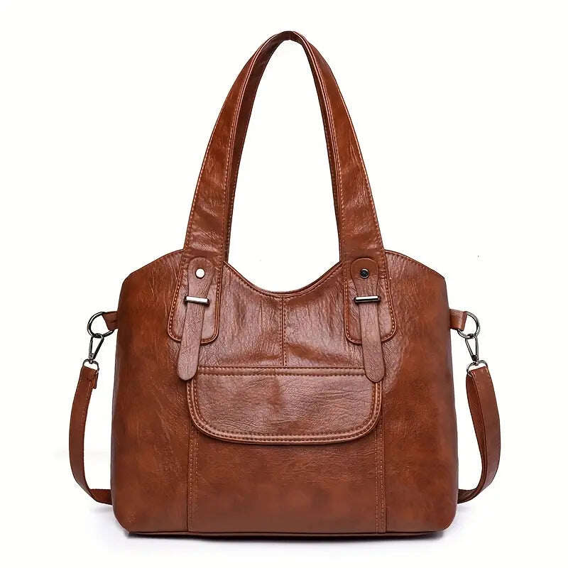 👜🔥Nova bolsa de ombro feminina feita de couro genuíno
