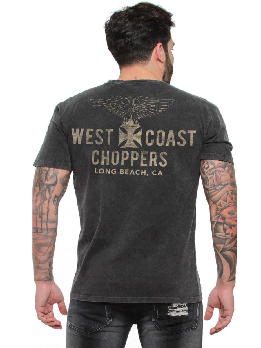 West Coast Choppers Eagle Camiseta - Preto Vintage