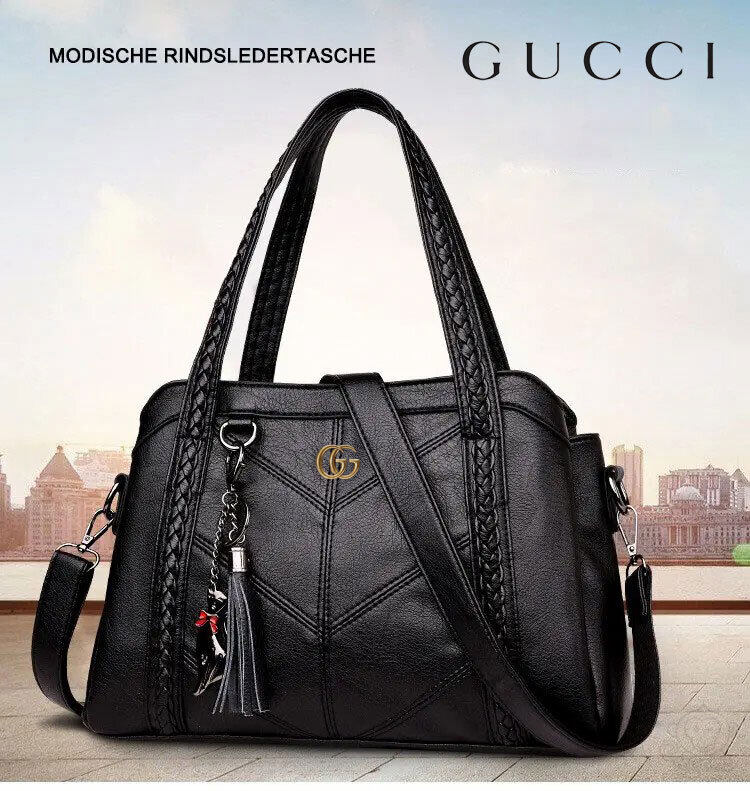 Torba GUCCI Fashion wykonana ze skóry bydlęcej, trójwarstwowa o dużej pojemności, świetny stosunek ceny do jakości!
