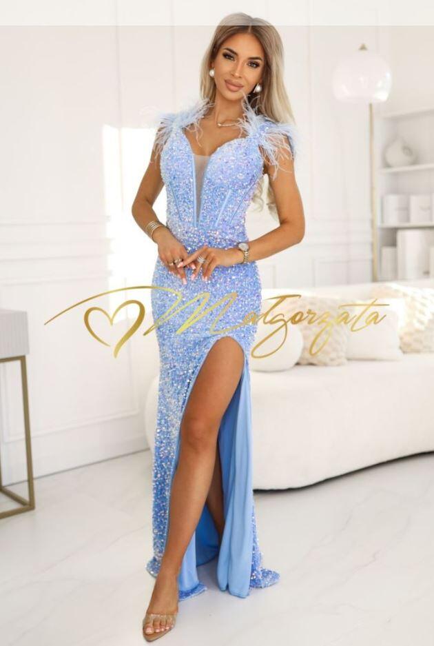 🎉Peça agora e economize 49% 🎁Vestido de noite de veludo sereia com lantejoulas