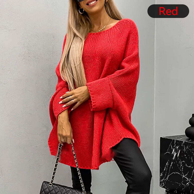 💝Elegancki damski sweterek typu cape z dzianiny