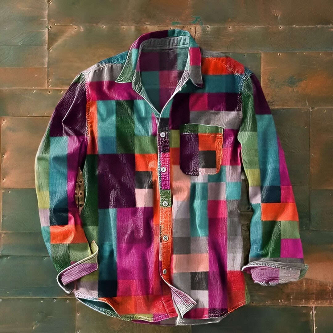 Maks - camisa vintage colorida