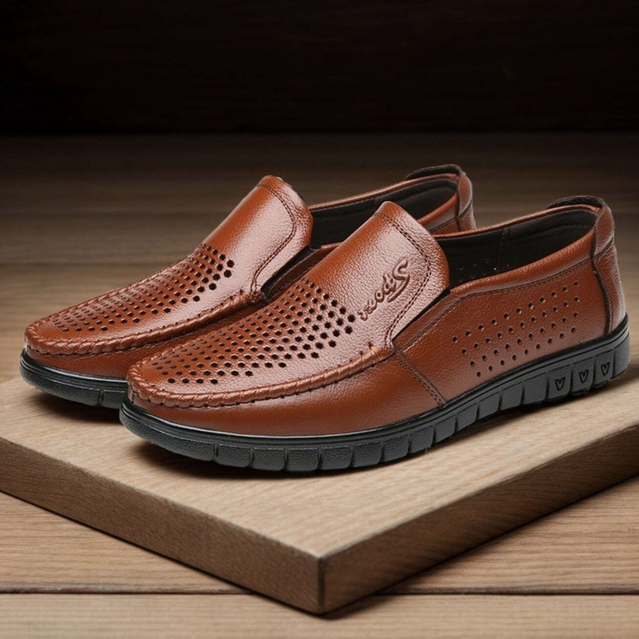 Sapato Mocassim de Couro Adão™ / O Toque do Paraíso: Conforto e Ventilação Extraordinária!