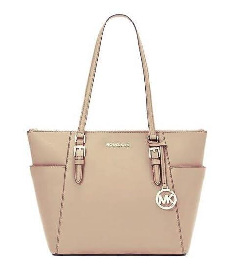 Michael Kors Charlotte Bolsa grande com zíper superior
