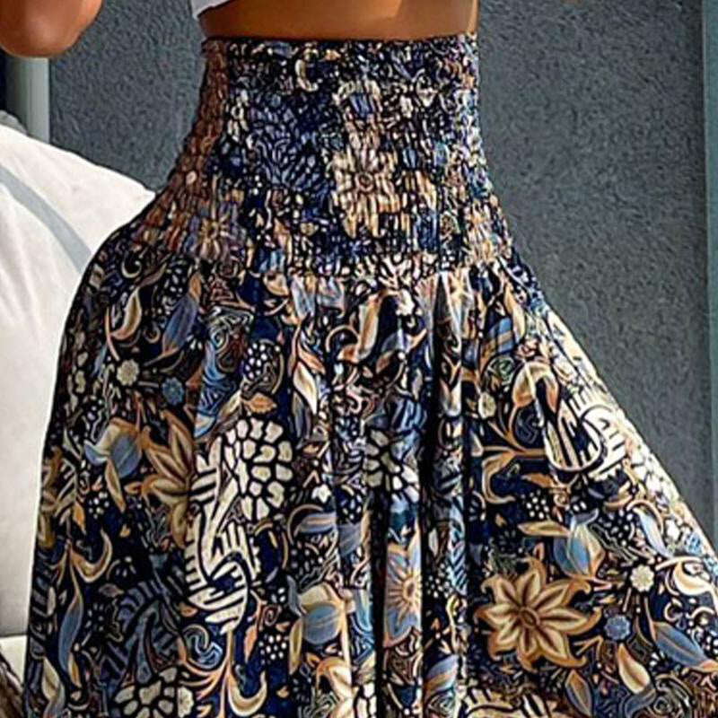 2025 nova saia floral casual fashion com meio corpo