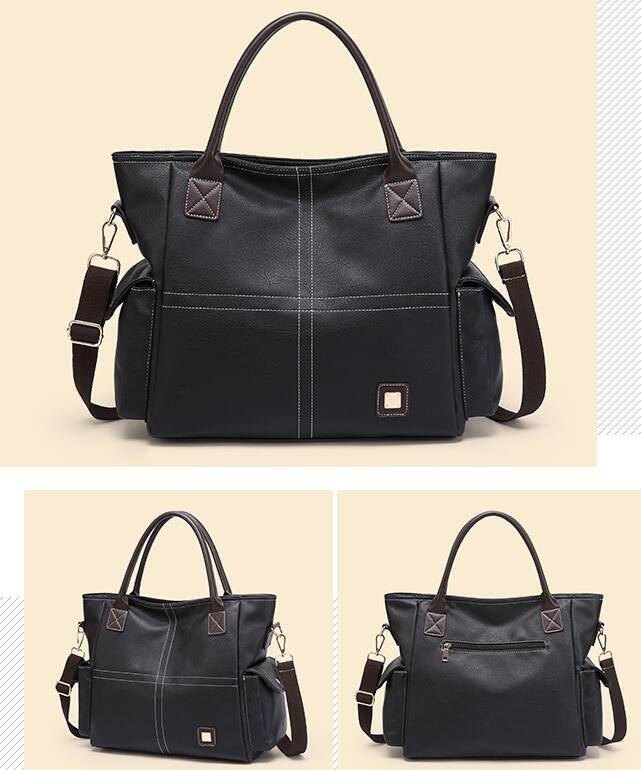 Large capacity retro style handbag