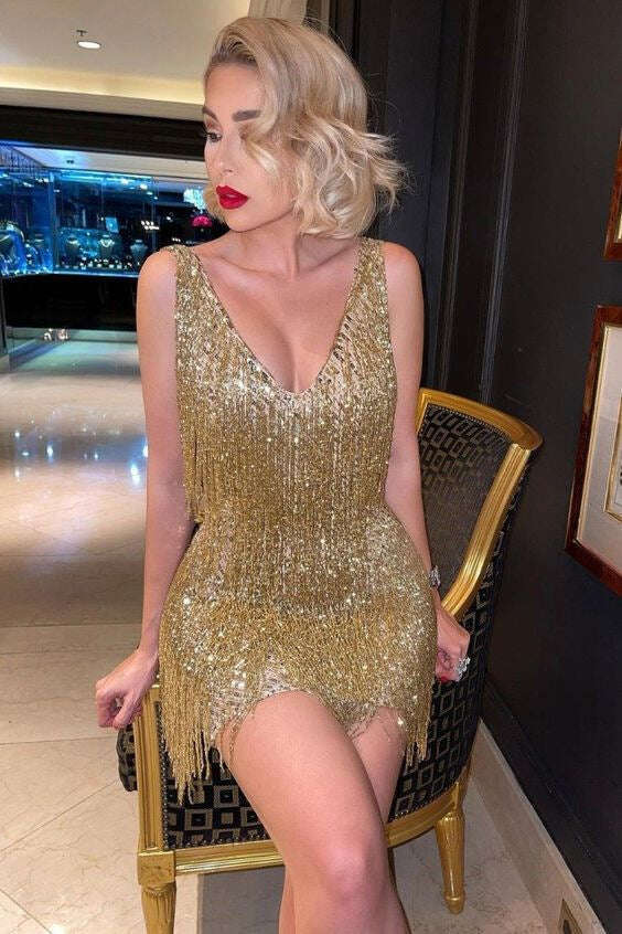 ✨Sexy vestido elegante com franjas