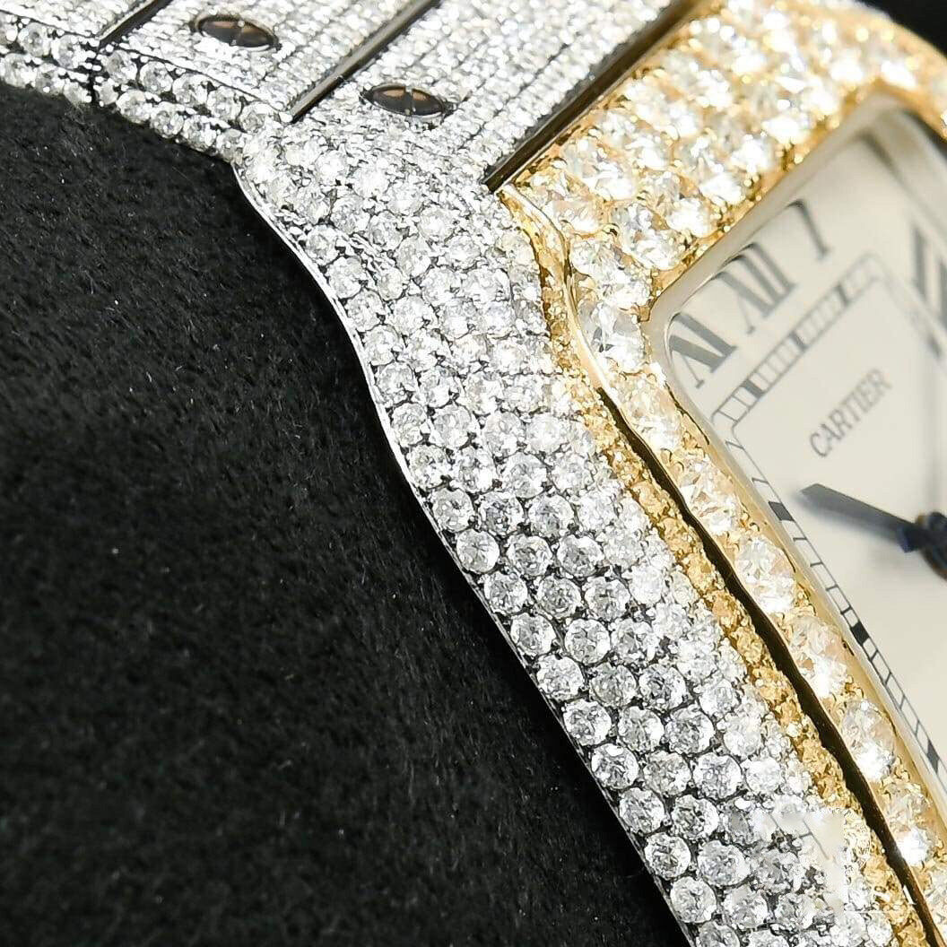 40mm Cartier Santos 100 XL - pełna tarcza ICED