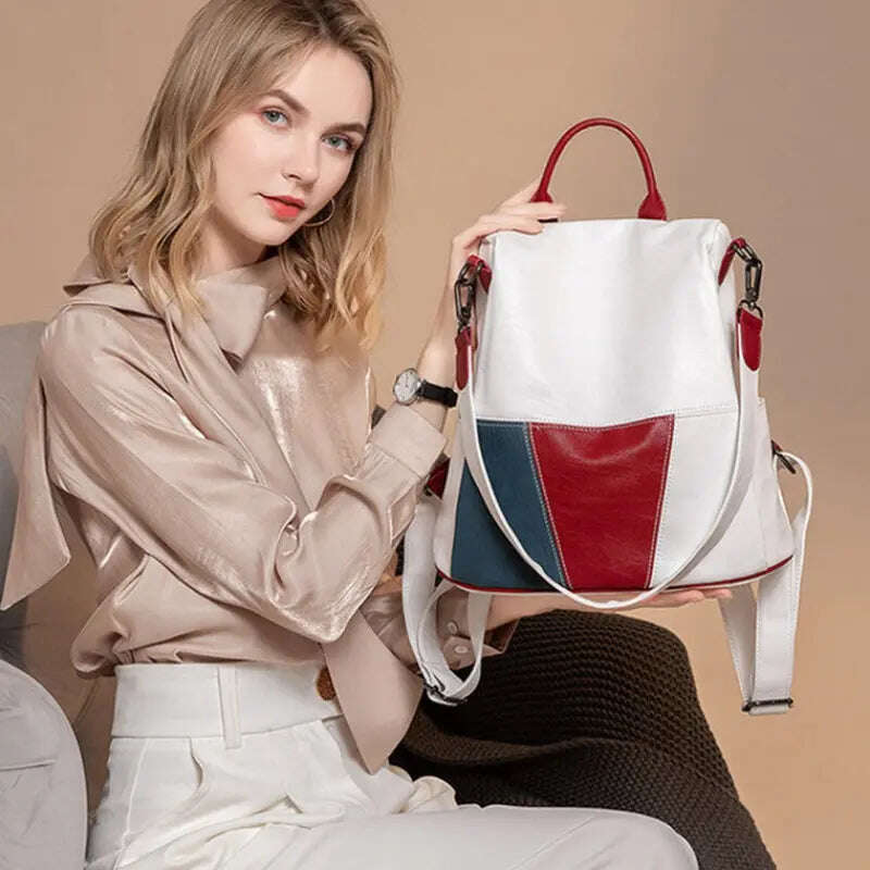 🔥Oferta especial🔥Mochila de couro fashion de grande capacidade