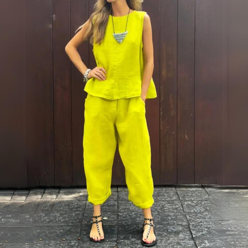 Viviana® Conjunto de verão em algodão artesanal