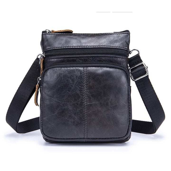 Męska skórzana mała torba listonoszka Crossbody