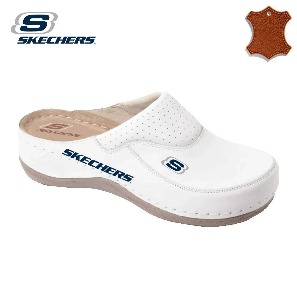 2025 melhores SKECHERS® sapatos ortopédicos de couro para massagem em pele para mulher