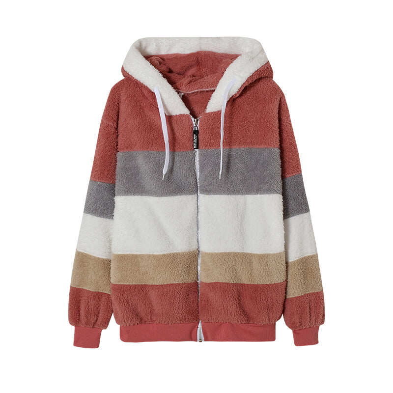 Nov pla?? iz jagnje?je volne jesen/zima 2022 z ?epi na zadrgo in kapuco