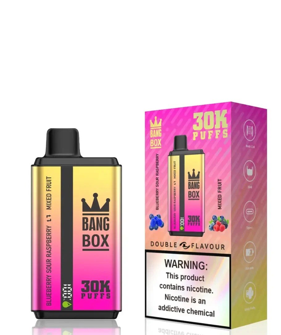 Bang Box 30000 Puffs Sabor Duplo 0% 2% 5% Baixo Teor de Nicotina Compra em Atacado Caneta Vape Descartável Recarregável~