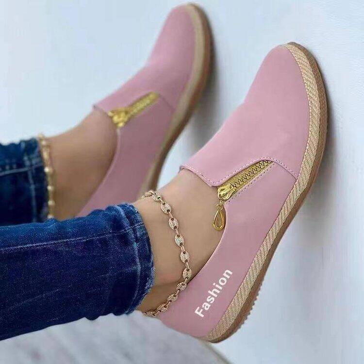 [Compre um e ganhe outro] Primavera e outono europeu e americano plataforma de cor sólida sapatos de lona de corda de cânhamo macio para mulheres