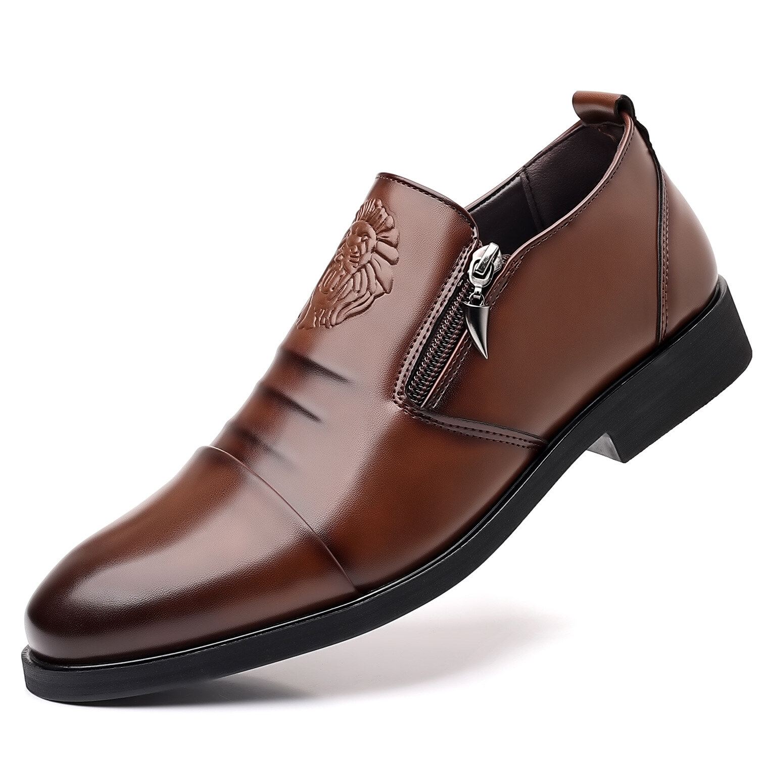 BOTAS DE COURO BORDADAS À MÃO ITALIANA COM ZÍPER