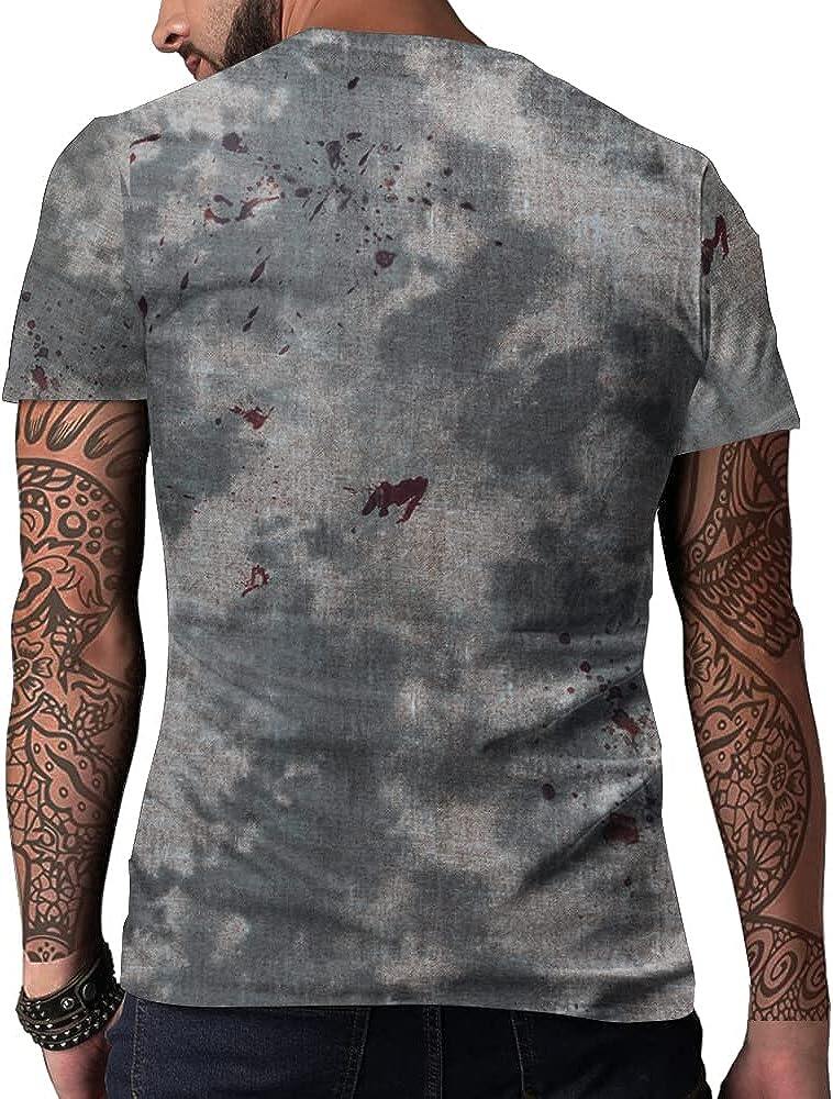 Men's 3D Print Skull T-Shirt 3D Creative Print Short Sleeve T-Shirt Casual Round Neck Novelty Street Fashion Tees Shirt