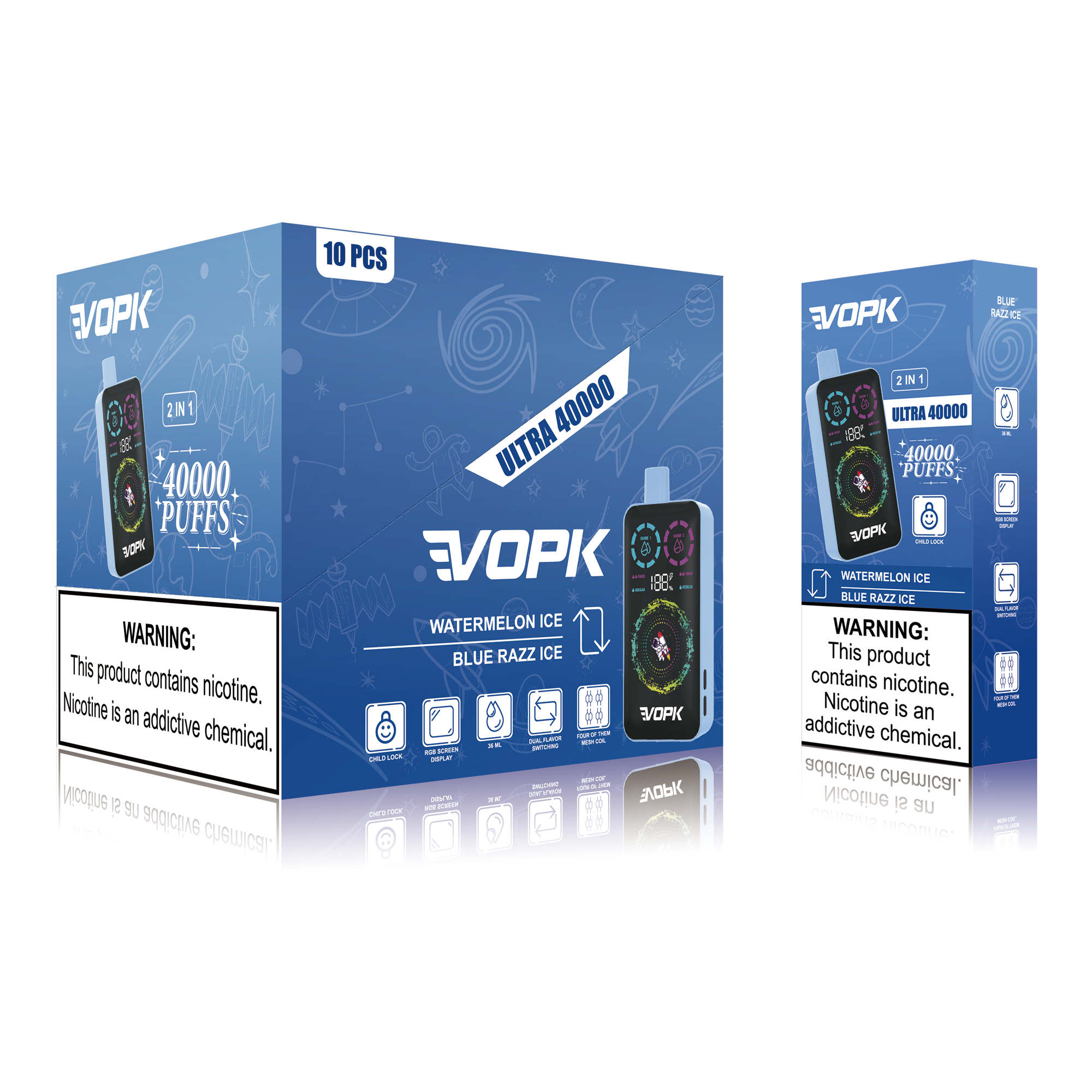 VOPK ULTRA 40000 Puffs Double Taste Jednorazowe Vape - Zaawansowane funkcje dla maksymalnej przyjemności 10 szt.