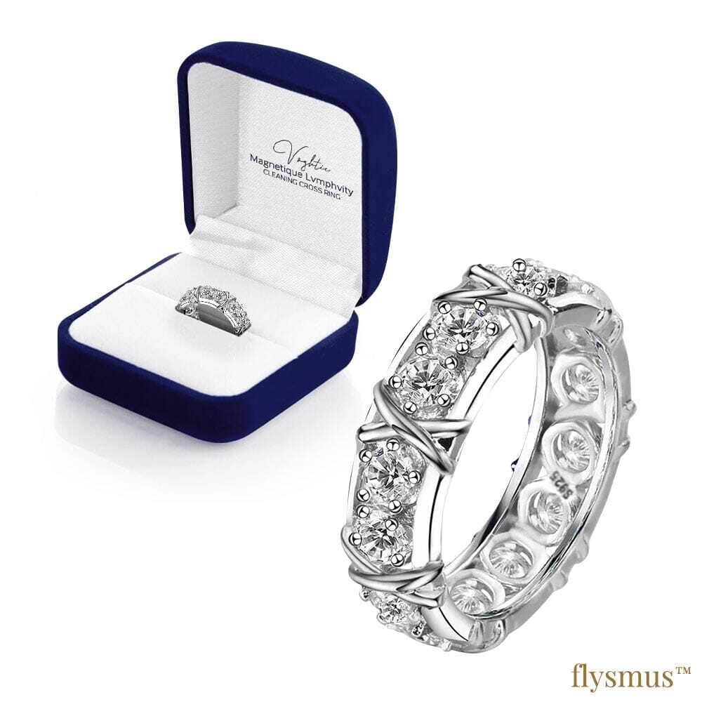 FLYSMUS™ VOGHTIC MAGNETIC LVMPHVITY ПОЧИСТВАЩ КРЪСТОСАН ПРЪСТЕН