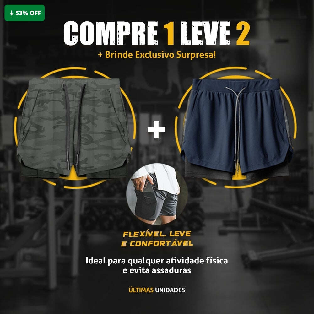 Short DryFit® de Compressão - Compre 1 leve 1 de graça