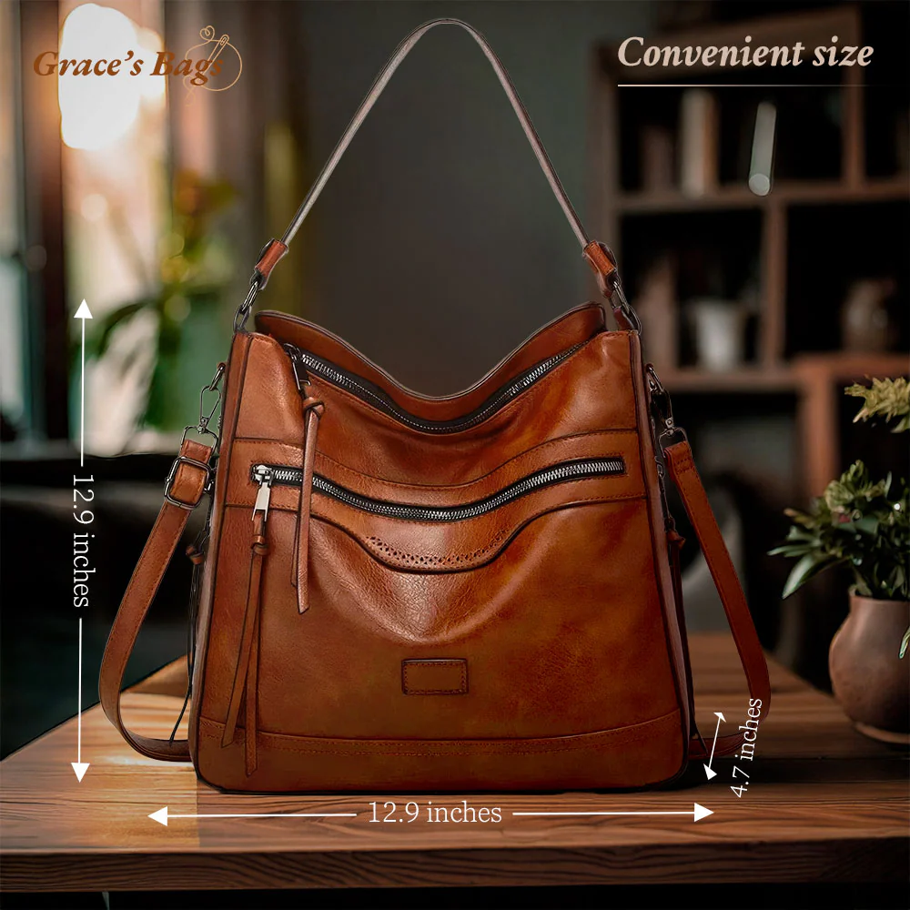 Bolsa de couro feita à mão