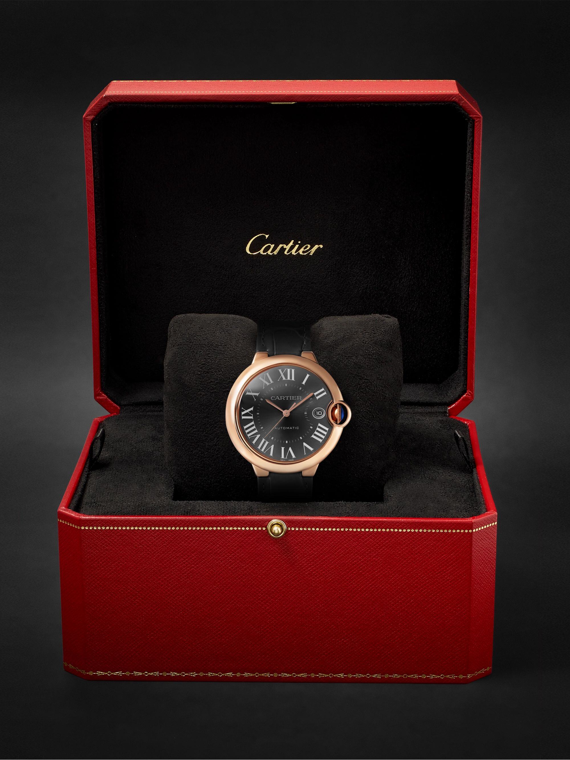 Automatic 40mm 18-Karat Pink Gold and Alligator Watch, Ref. No. WGBB0050