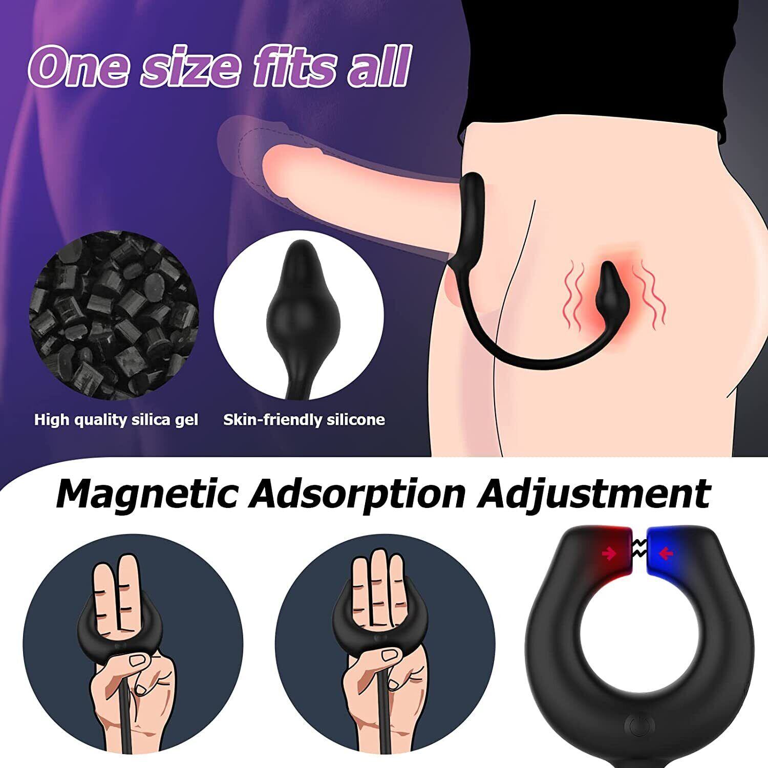 🔥НАЙ-НОВИЯТ ГОРЕЩ СТИЛ ЗА 2023 Г. НА НИСКА ЦЕНА 💥- МЪЖКИ МАСАЖОР ЗА ПРОСТАТА СЕКС ИГРАЧКИ С ПРЪСТЕН ЗА МЪЖЕ😍