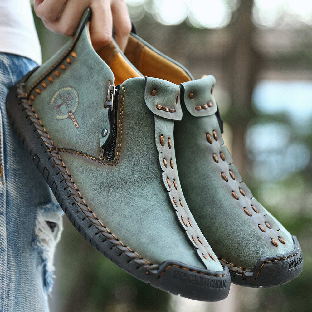 2022 Zipper Outdoor Casual Ręcznie szyte buty robocze
