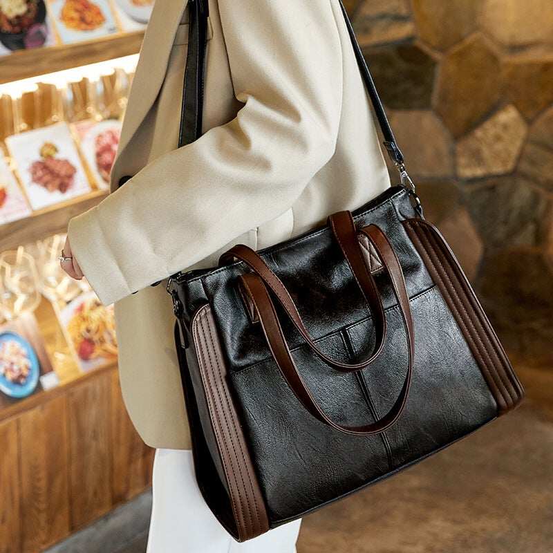 Bolsa feminina de estilo universal com alta capacidade