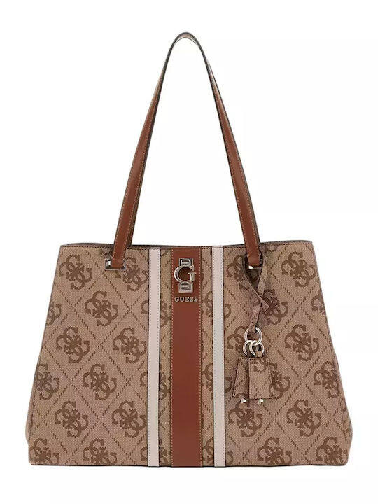 Erenia Erenia Γυναικεία Τσάντα Shopper Ώμου Καφέ