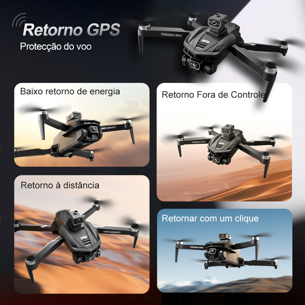 Drone V168 Pro com GPS - Câmara HD 8K - com atualização do GPS!
