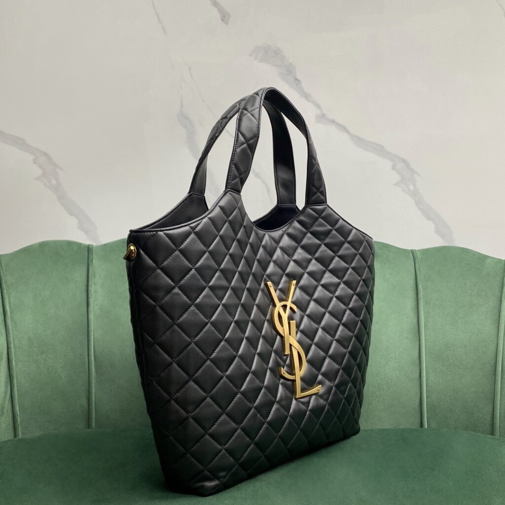 Bolsa tote de pele de carneiro YSL icare