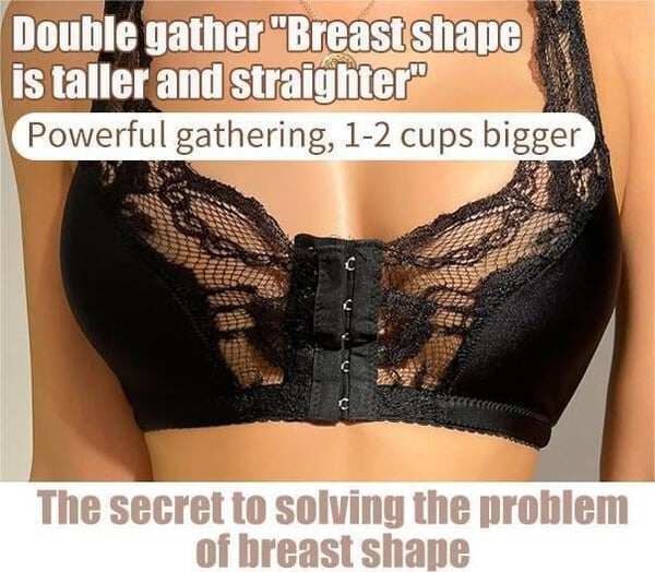 🔥Último dia com 49% de desconto 🔥 Sutiã frontal de renda francesa tamanho grande -😍