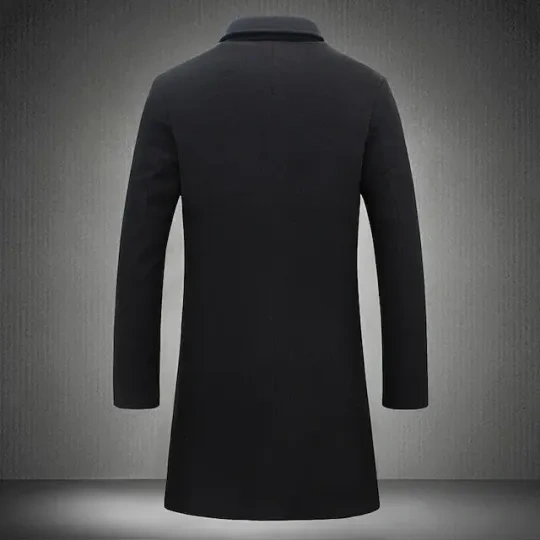 CASACO LONGO DE INVERNO MASCULINO, CASACO DUPLO EXTERIOR DIÁRIO