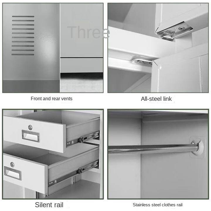 Wholesale Adjustable Plies Stainless Steel Clothes Rail Front and Rear Vents Wardrobe with Height Pads