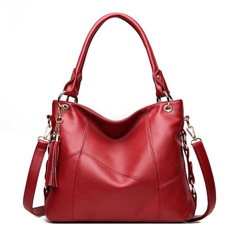 Nova bolsa de ombro de couro PU de grande capacidade