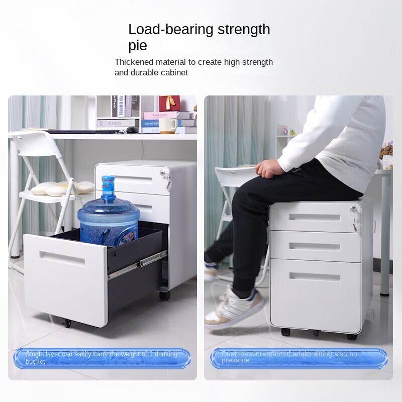 Factory Direct 390*500*600mm Removable Three Drawers with Silent Wheels with Lock Movable Cabinet for Work