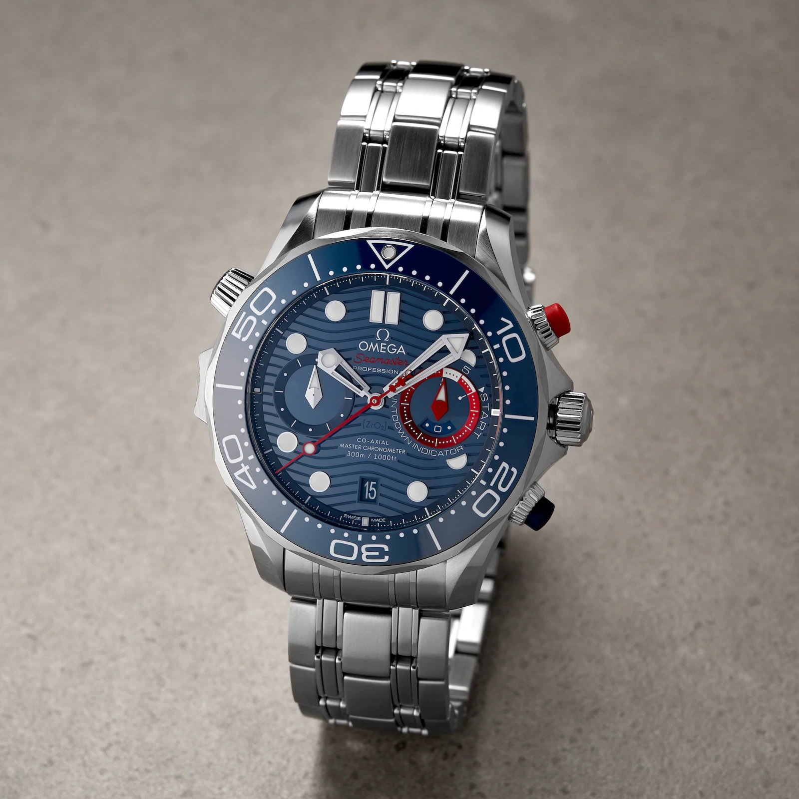 OM💛EGA Seamaster Diver Co-Axial Master Chronometer Chronograph 44mm Mens Watch O21030445103002
