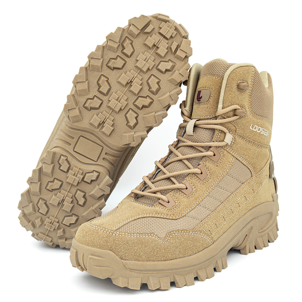 LOOSEIN Botas masculinas impermeáveis ​​antiderrapantes e antifuros, botas de caminhada com suporte ortopédico