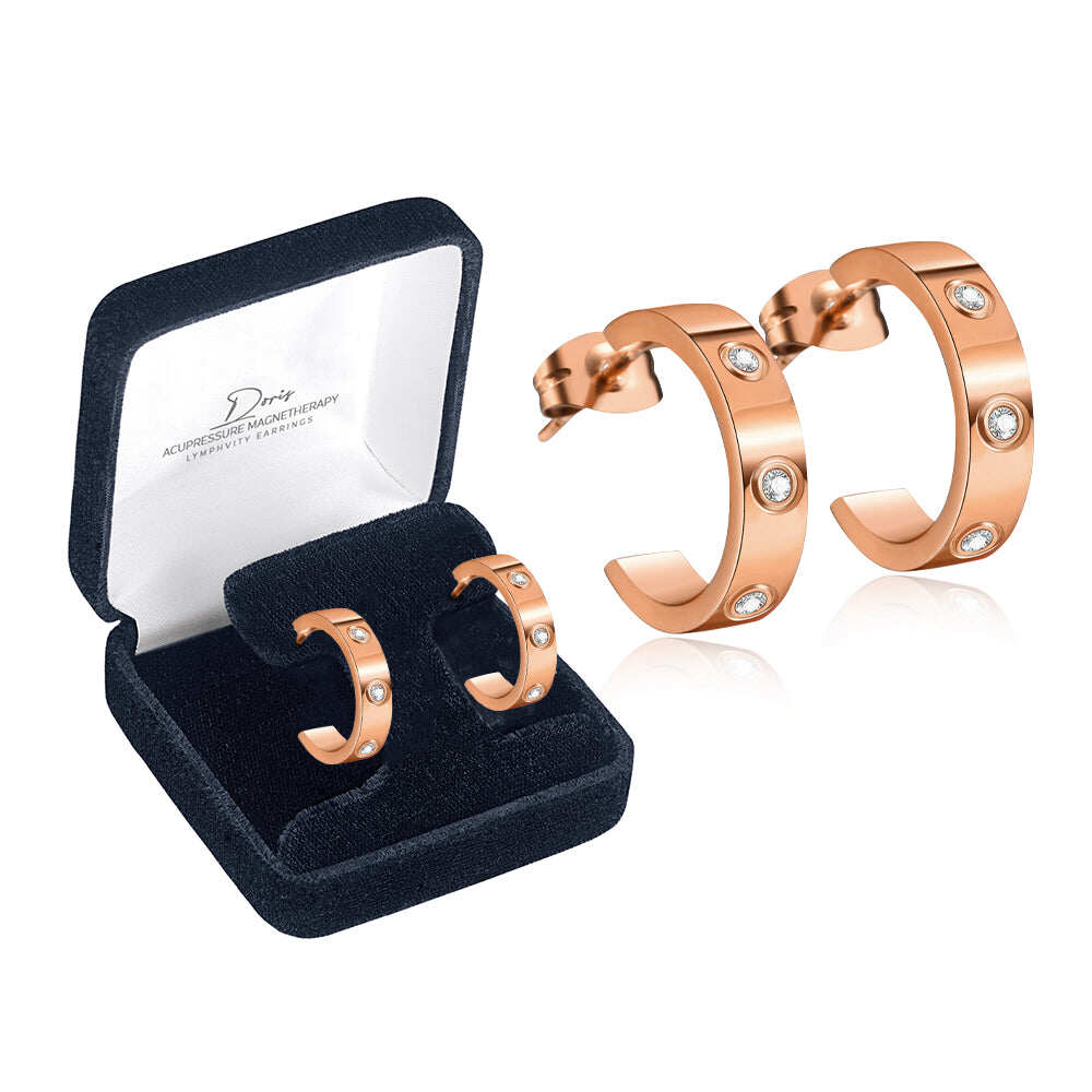 BRINCOS LINFÁTICOS DE TERAPIA MAGNÉTICA DE ACUPRESSÃO WIRKLICHICH™