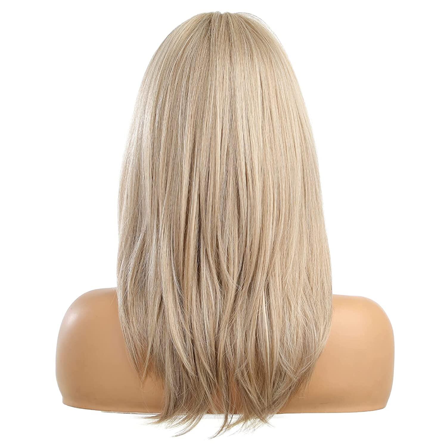 Perucas longas sintéticas com franja para uso diário