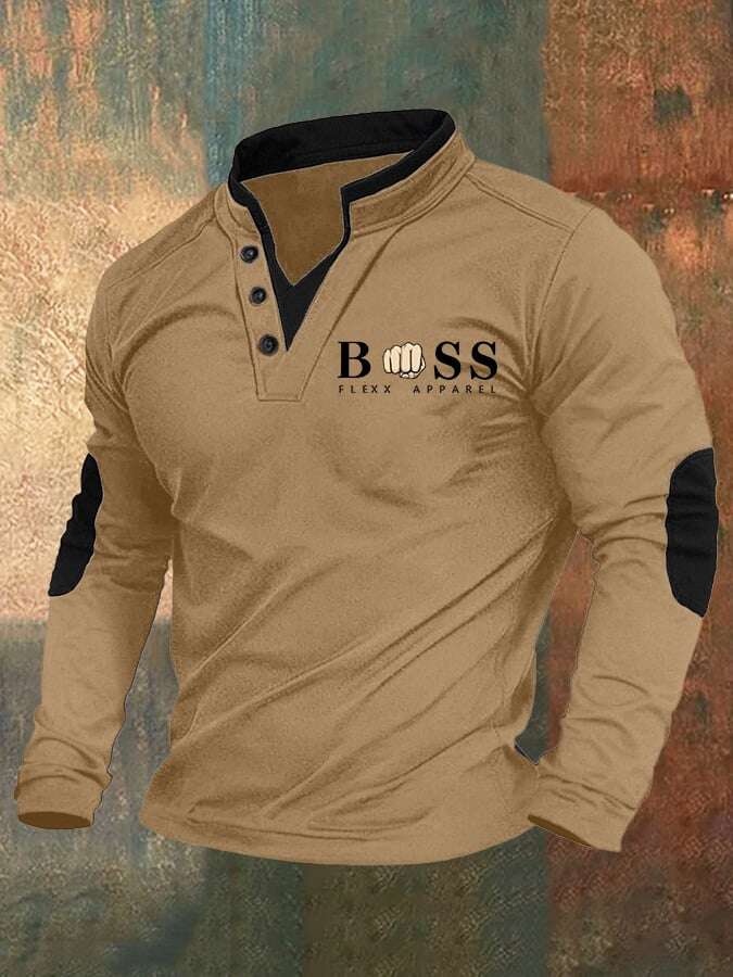 Top masculino estampado com letras retro