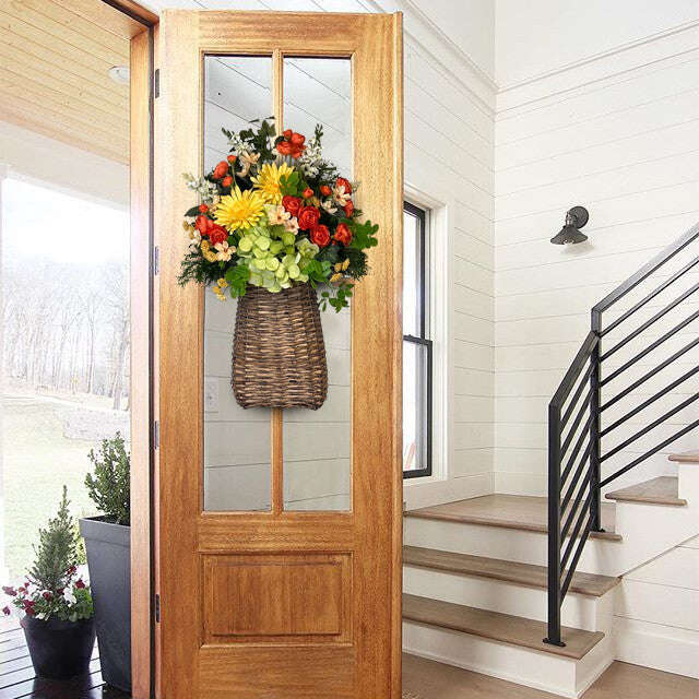 💐Dveřní věnec z divokých květů a pryskyřníků💐(🎁Sleva 45%🎁)