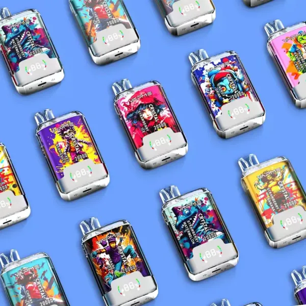VAPME Crystal 20000 Puffs Double Taste Digital Screen 20k Wholesale Rechargeable Disposable Vapes