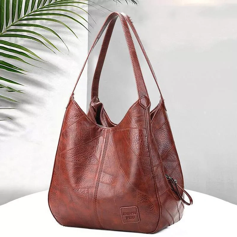 🔥Oferta especial🔥Bolsa de ombro feminina de grande capacidade em couro macio e retrô
