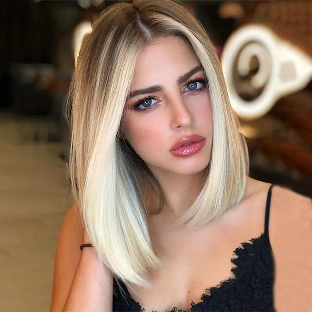 Hot Fashion Blonde Straight Bob Wig