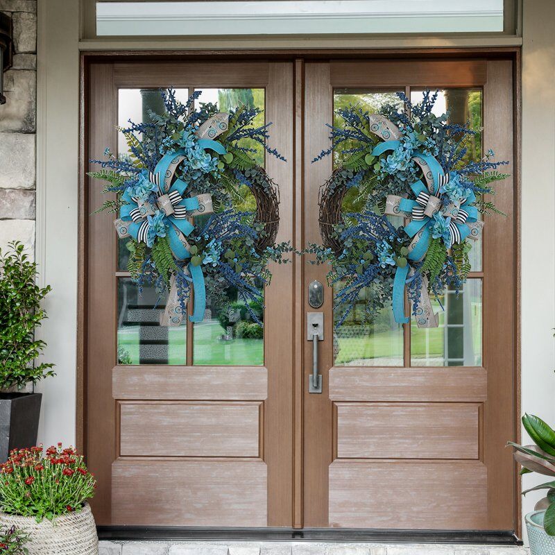 Každodenní modrý věnec z hortenzie (✨Sleva 45 % na žhavou akci✨)