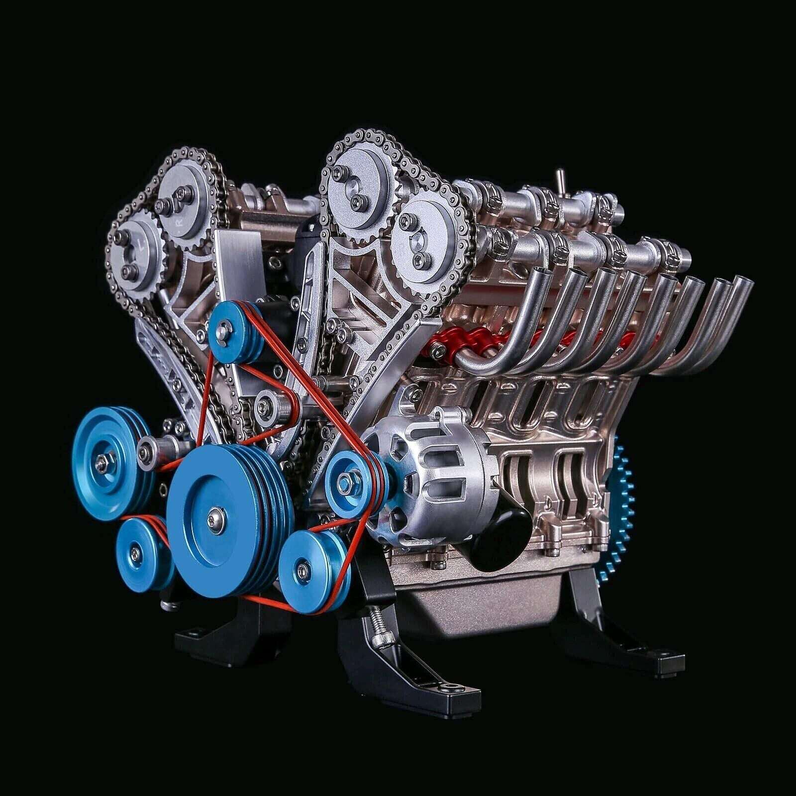 Kit de ensamblaje mecánico de motor de coche V8 de metal para aprender a armar (3 años de garantía)