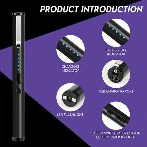 CANETA DE CHOQUE ULTRA TÁTICA DE ALTO DESEMPENHO OVEALLGO™ 25.000.000