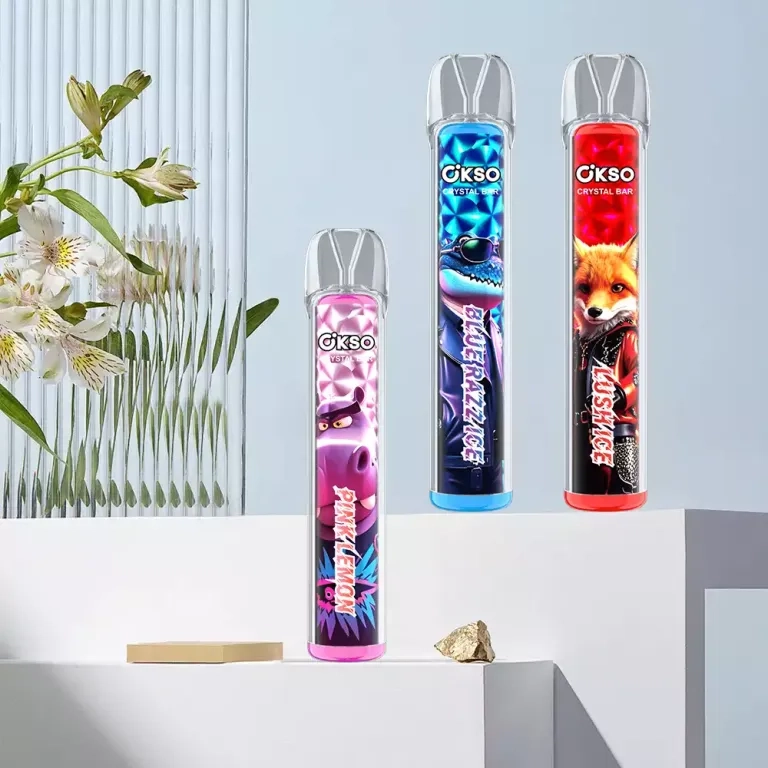 Okso crystal bar 800 eldobható föld 800 puffs háló tekercs nagykereskedelmi.